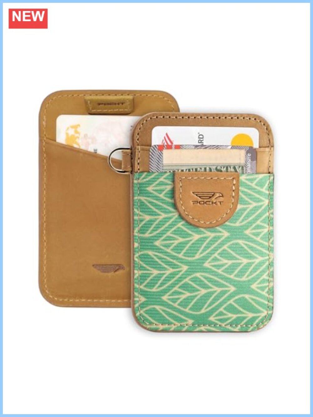 Slim Genuine Leather Card Holder Wallet RFID Blocking Minimalist